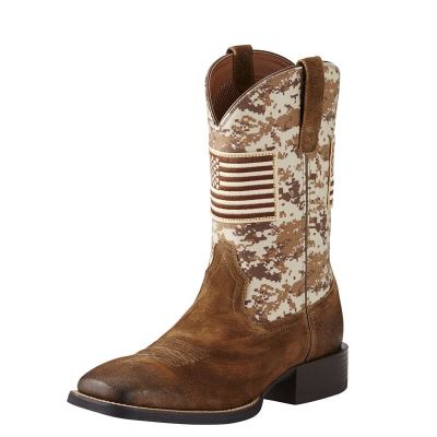 Ariat Sport Patriot - Western Laarzen Bruin / Wit Heren - 11130-561